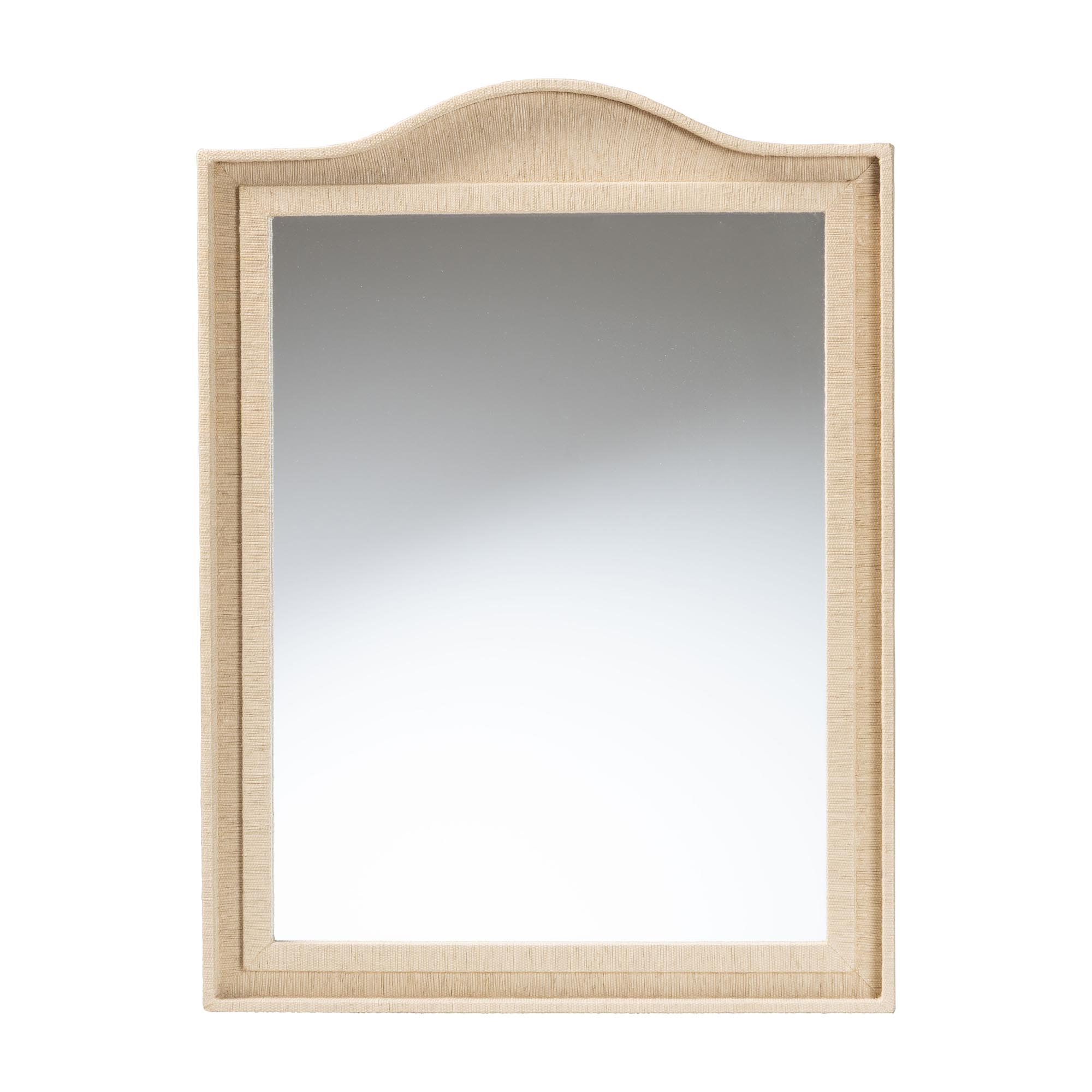 bali & pari Lailan Woven Grasscloth Mirror, Rectangle, Beige